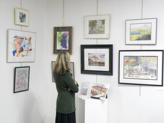 Cazenovia Watercolor Society works shown at the New Woodstock Free Library