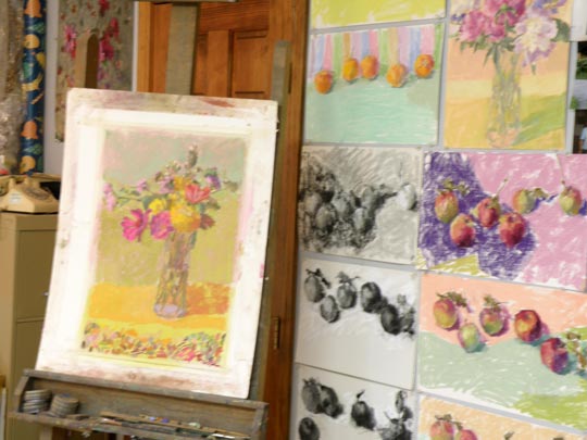 Pastel studies and finished pieces by Mary Padgett