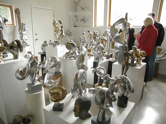 Gene Doering's lustrous sculptures in his new gallery