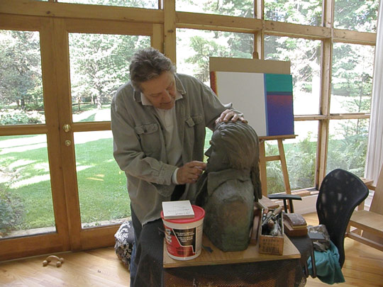 Paul Parpard working on a sculpture project