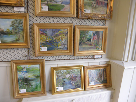Susan Johnson's landscape and cityscape paintings on display