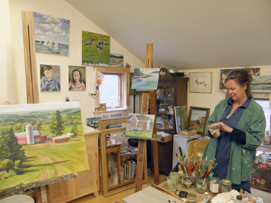 Deb Wester in her studio