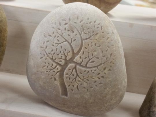 A "tree of life" stone by Dale Bowers
