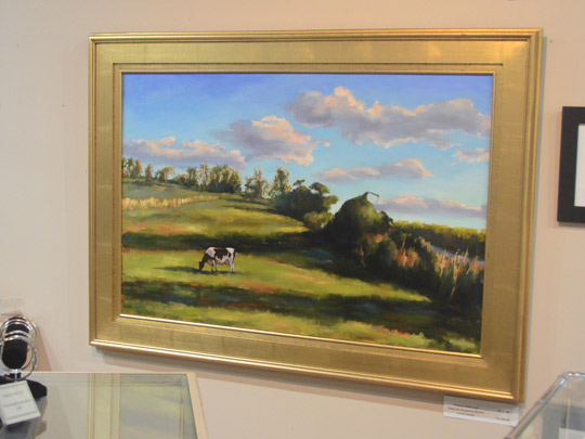 A peaceful pastoral painting by Deb Wester at Cazenovia Artisans