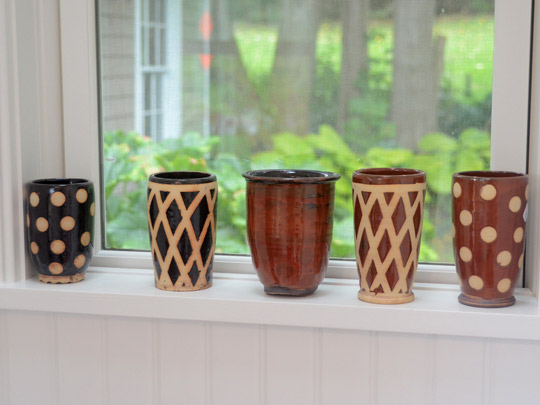 Lovely ceramic tumblers by Naomi Demuth