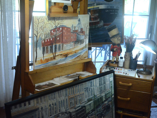 Rick Marchant's studio with plenty of available light