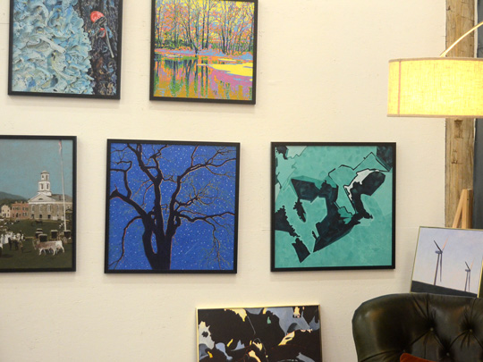 Henry Drexler's paintings on display at Route 20 Sofa