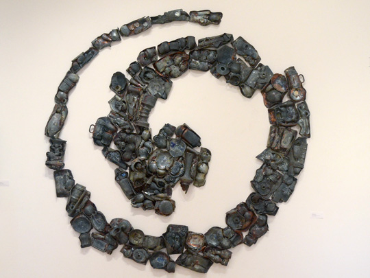 Large sculpture by Margie Hughto featured in the Cazenovia College group show