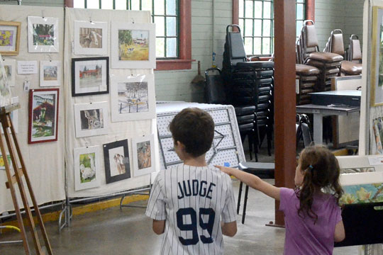 A Cazenovia Watercolor Society show at Carpenter's barn was fun for the whole family.