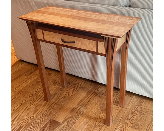Cherry, tiger maple side table