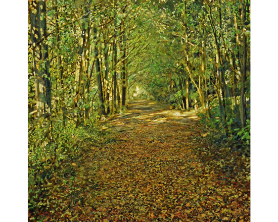 "Gorge Trail II"    24" x  24"     acrylic      ©2025