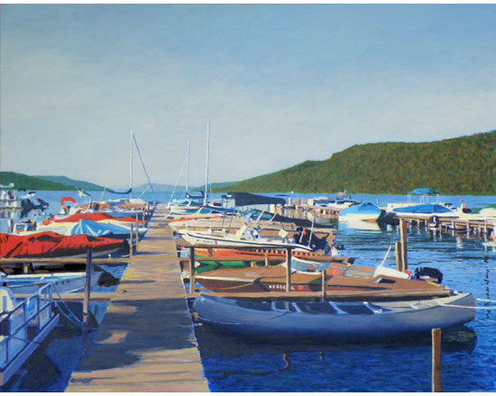 “Cooperstown Boat Docks”    24” x  30”     acrylic      ©2015