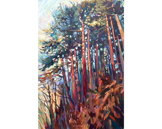 "Taughannock Trees"    acrylic on canvas    24" X 36"    2023