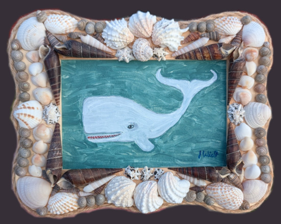 "White Whale" &nbsp; 5"x7" not including frame