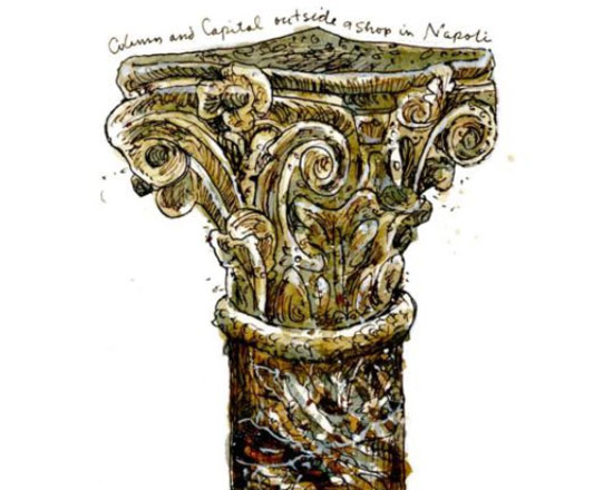 Carved column, Naples