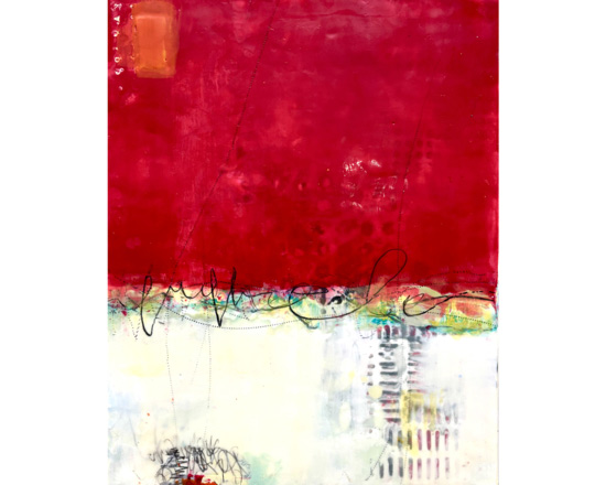 "Red Letter"    20" x  16"       encaustic on panel