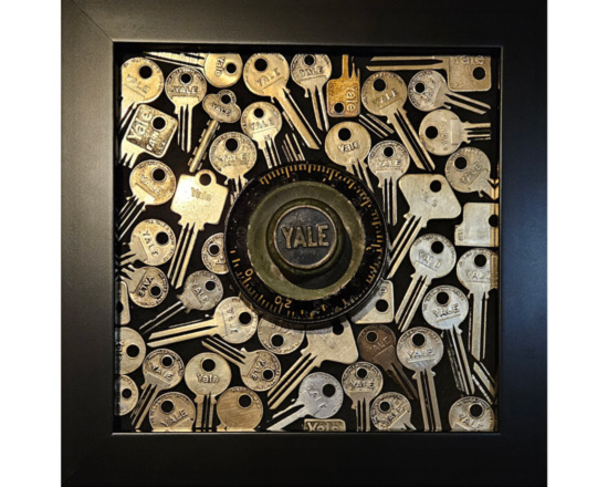 "Yale Wall Safe" <br> nickel silver keys with Safe Dial, 8"x"8 &nbsp; 2026