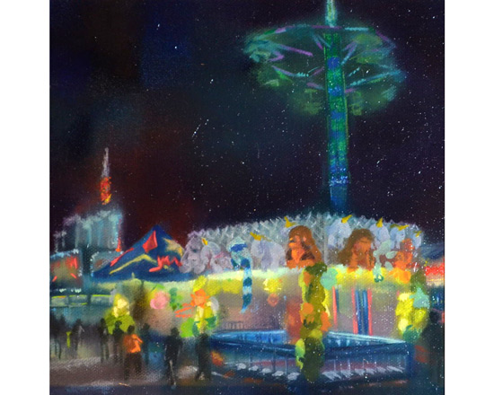 “Fair Night”     8" X 8"    oil on canvas   2017