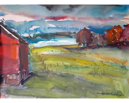 "September Meadow"     11" X 15"     watercolor